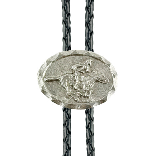 Rodeo Rider Western Bolo Tie - Cast Pewter