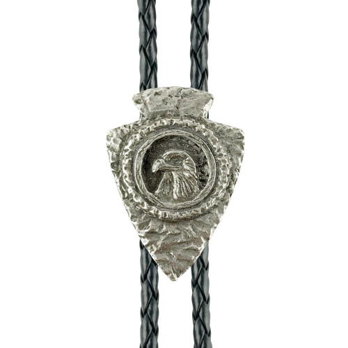 Arrowhead Eagle Western Bolo Tie - Cast Pewter