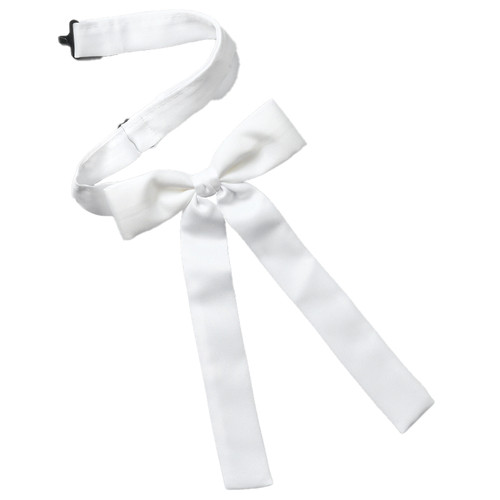 White Colonel Tie with Adjustable Band