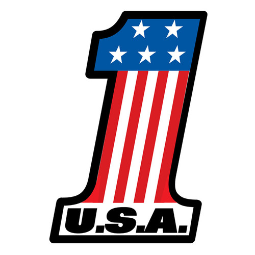Made in the USA - #1 with American Flag Die-cut Magnet