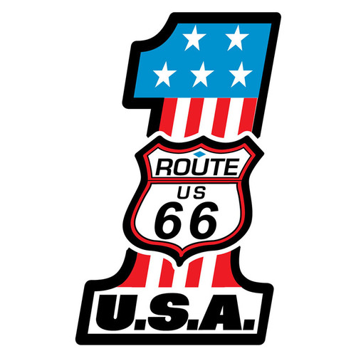Made in the USA - #1 Rt 66 Die-cut Magnet