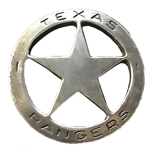 Texas Ranger American Style Badge - US Law Enforcement Full Size Replica  With Safety Clasp At Back