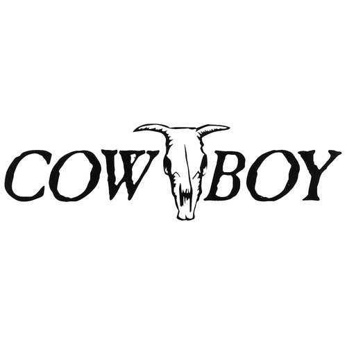 Made in the USA - Cowboy & Steer Skull Sticker