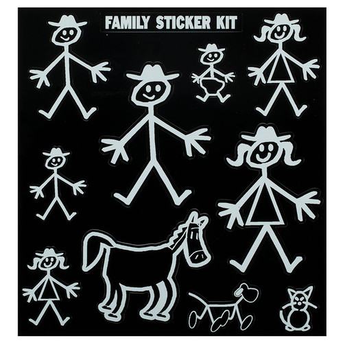 Made in the USA - Cowboy Family Sticker