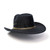 Black Felt Finish Western Pinch Front Hat