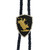 Rodeo Silver, Gold, Matte Black Bolo Tie