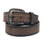 Tooled Basket Weave Top Grain Leather Belt