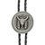Round Bull Skull Western Bolo Tie - Cast Pewter