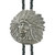 Native American Headdress Western Bolo Tie - Cast Pewter
