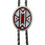 Oval Geometric Western Bolo Tie - Black Enamel
