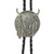 Bull Skull Feather Western Bolo Tie - Cast Pewter