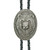 Oval Bear Head Western Bolo Tie - Cast Pewter