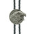 Round Eagle Head Western Bolo Tie - Cast Pewter