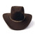 Brown Felt Finish Western Pinch Front Hat