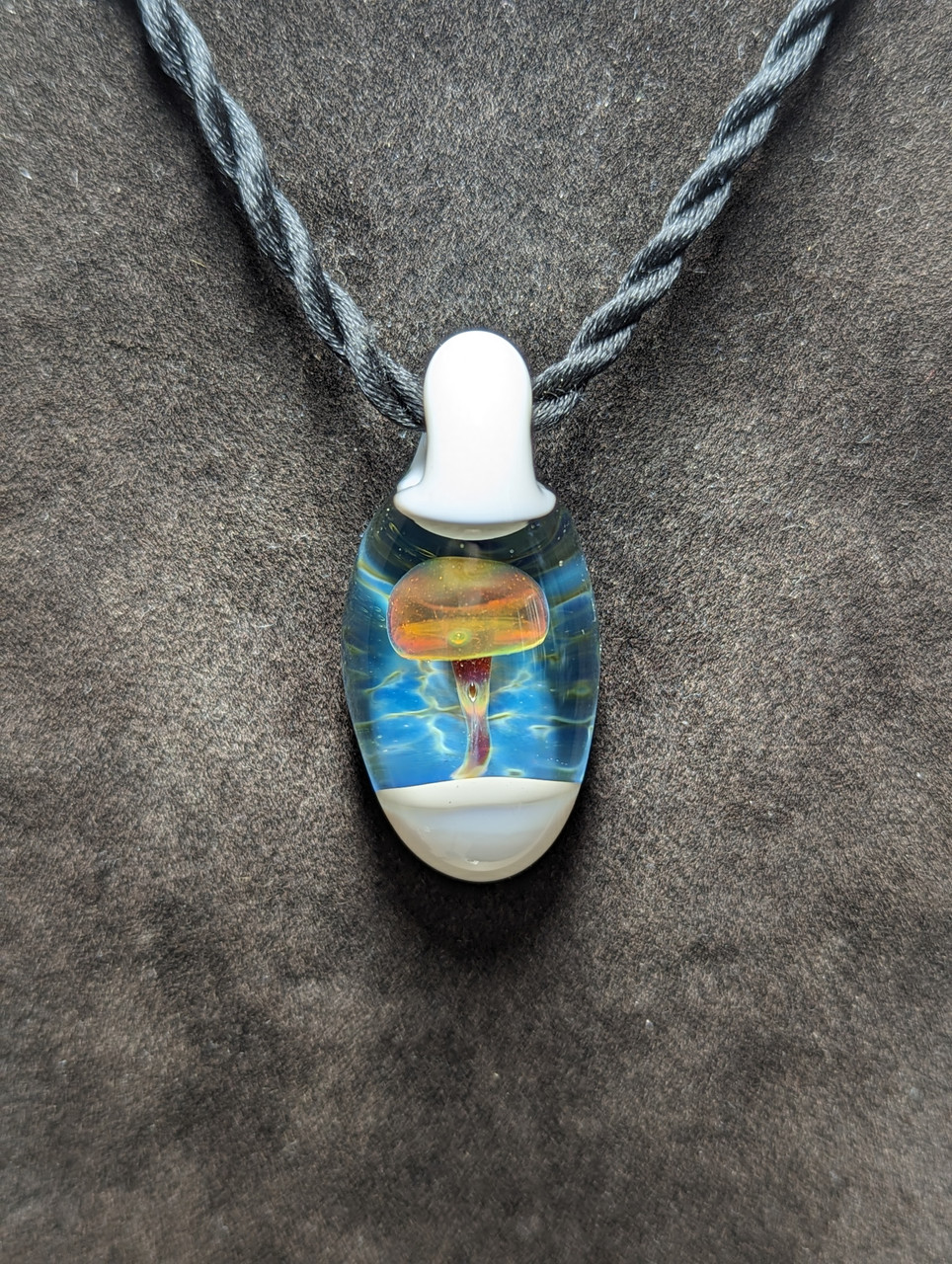 Magic Mushroom Necklace Woodland Mushrooms Handmade Pendant Starry Night  Sky New | eBay