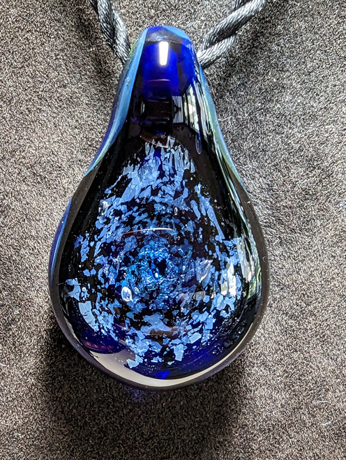 gala neck - Boro glass dichro galaxy pendant.