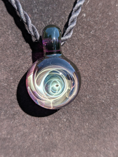 spinny minds - Boro glass fumed pendant  spinny minds - Boro glass fumed pendant
