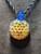 blue honey - Boro glass honeycomb pendant 