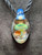 two moons - Boro glass mushroom pendant 