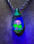 two hidden - Boro glass UV reactive mushroom pendant
