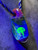 hidden lights - Boro glass UV reactive mushroom pendant