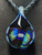 Between a sphere - Boro glass opal UV fume pendant.