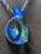 doubled pair - Boro glass opal fumed geode pendant 