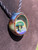 cave hunting - Boro Glass Mushroom Geode Pendant 