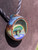 cave hunting - Boro Glass Mushroom Geode Pendant 