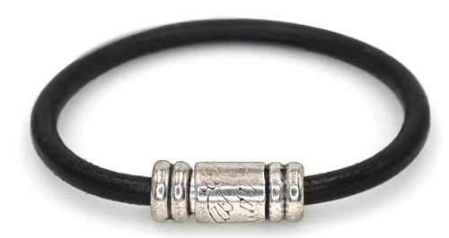 Men's 5mm Black Round Leather Cord Bracelet