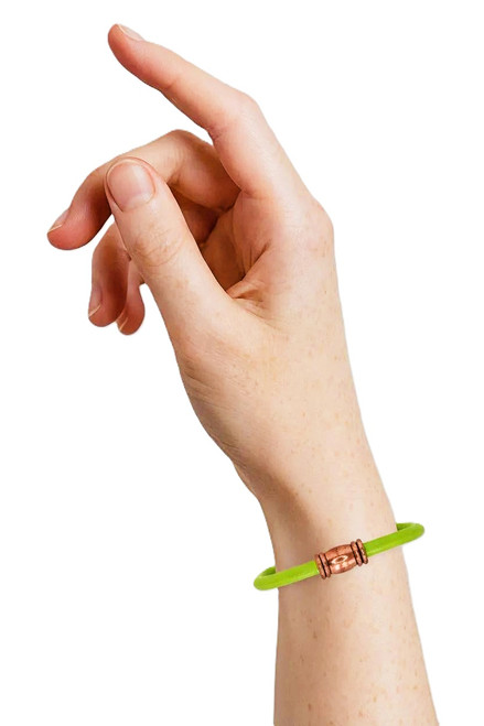 Women's 5 mm Pistachio Round Leather Cord Bracelet