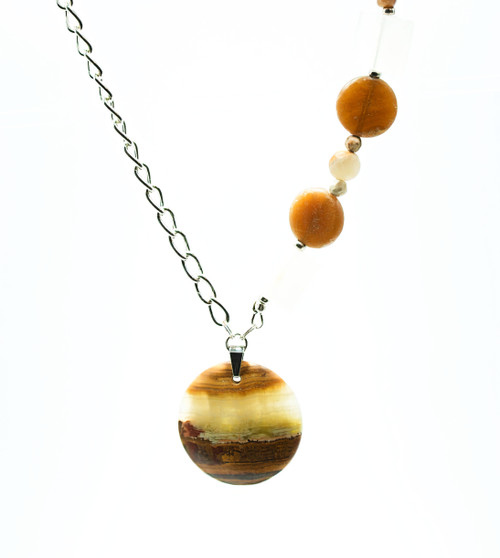 Italian Onyx Gemstone Statement Necklace