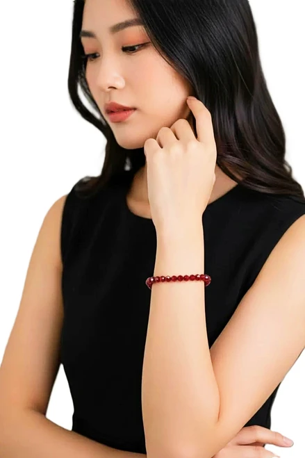 Women's 6 mm Red Siam Crystal Bracelet