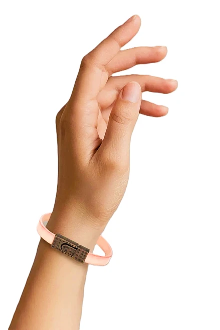 Women's 10 mm Distressed Rose Pink Flat Leather Bracelet