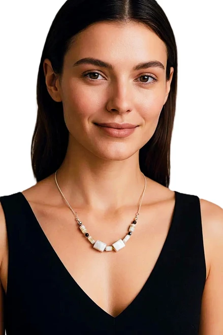 Women's Botswana Agate Gemstone Necklace