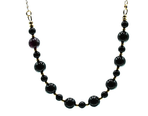 Women's Black Onyx Gemstone Necklace