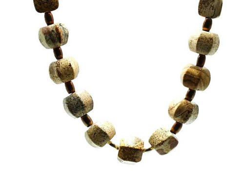 Women's Picture Jasper Gemstone Necklace