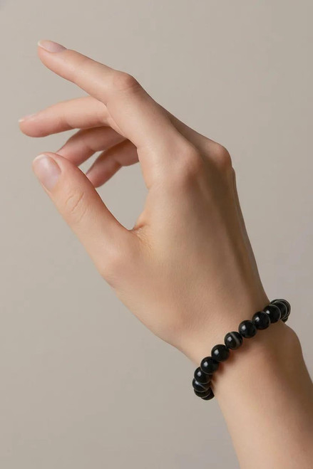 10 mm Black Sardonyx Gemstone Bracelet