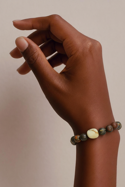 10 mm Tumble Nugget Red Creek Jasper Gemstone Bracelet