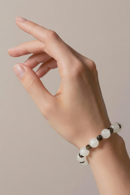 10 mm Selenite Gemstone Bracelet