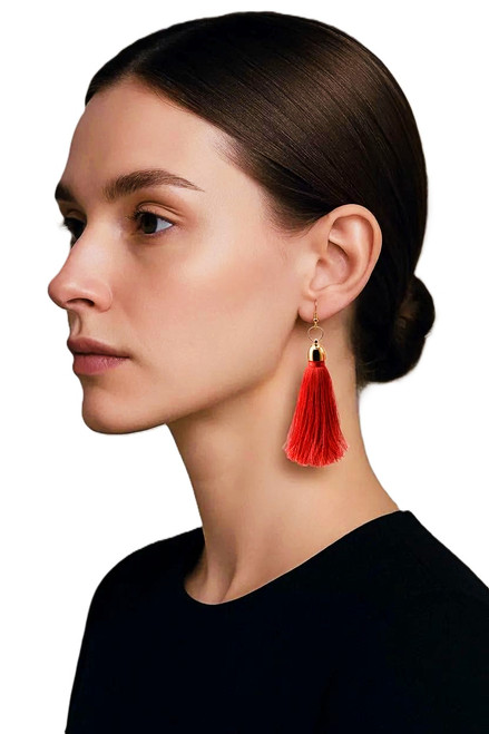 Women's Blush  Silk Tassel Earrings