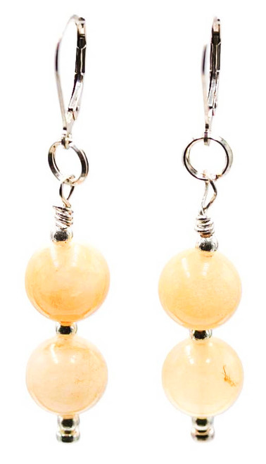 Women's Yellow Serpentine Gemstone Dangle Earrings