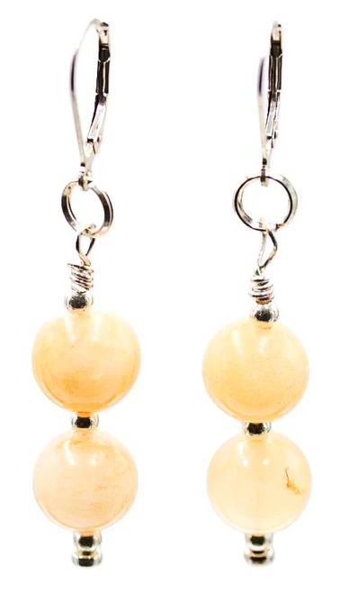 Women's Yellow Serpentine Gemstone Dangle Earrings
