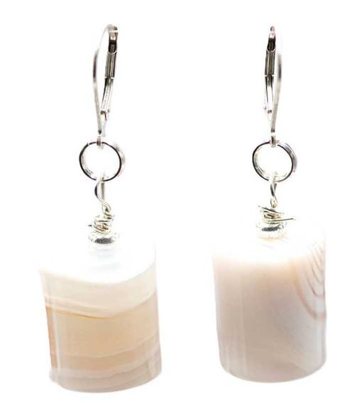 Women's Botswana Agate Gemstone Earrings