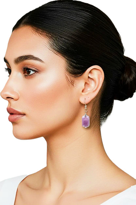 Women's Amethyst Purple Gemstone Earrings