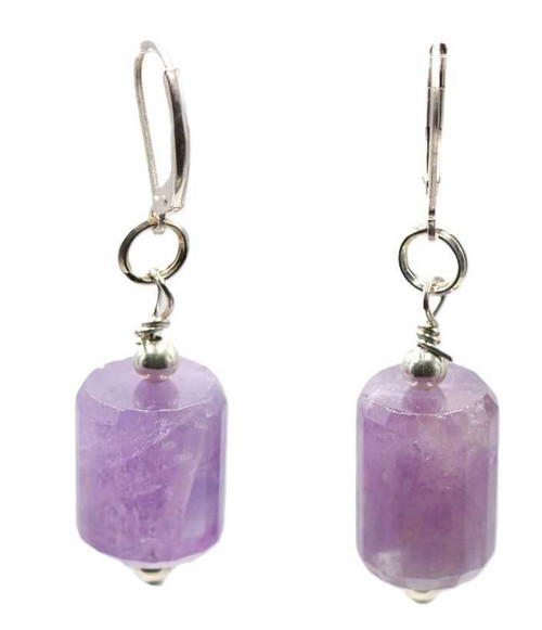 Women's Amethyst Purple Gemstone Earrings