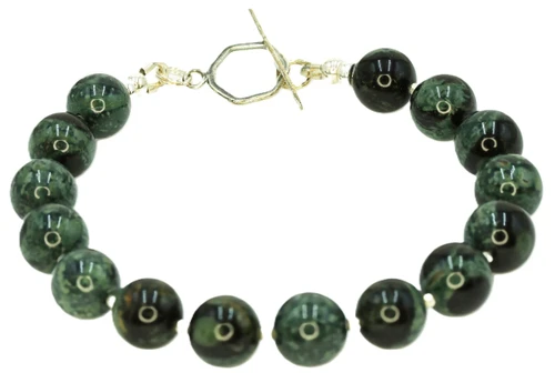 Men's 10 mm Kambaba Jasper Gemstone Bracelet