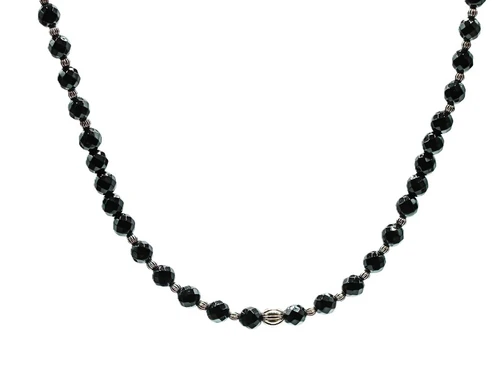 Men's 20 - Inch Black Onyx Gemstone Necklace