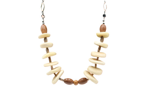 Women's Natural Bone - Italian Onyx Statement Necklace