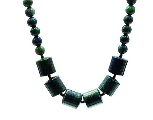 Women's Blue Azurite Gemstone Necklace